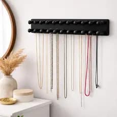 Elegante Organizador Colar Pulseira Bijuterias De Parede 23 Ganchos