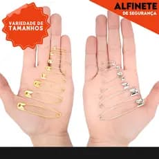 Alfinete de Segurança Ouro/Prata - Pacote com 100/50 Unidades - Nybc