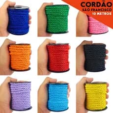 Cordão São Francisco 6mm 10 Metros Resistente Ideal Para Artesanato Laços Fantasias e Decoração - NY