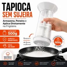 Tapioqueira Peneira e Armazena Branca - Polvilhador - Nybc