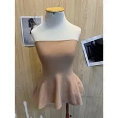 Bustier de Tricote com Saia Peplum modal
