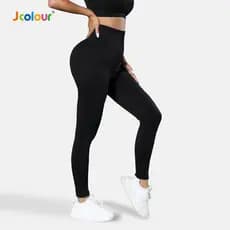 Jcolour Calça Legging Cintura Alta Feminina Sport Original Academia Fitness
