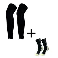 Jcolour Meias masculinas com caneleira + meias de futebol antiderrapantes 40-46