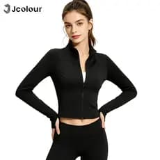 Jcolour Jaqueta Feminina UV Slim para Yoga e Ciclismo com Proteção P M G