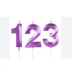 Vela de Aniversário Unidade Design Perolizada Roxo - Decoração