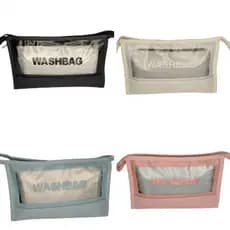 Bolsa Necessaire Wash bag Translucida Transparente Resistente a Água