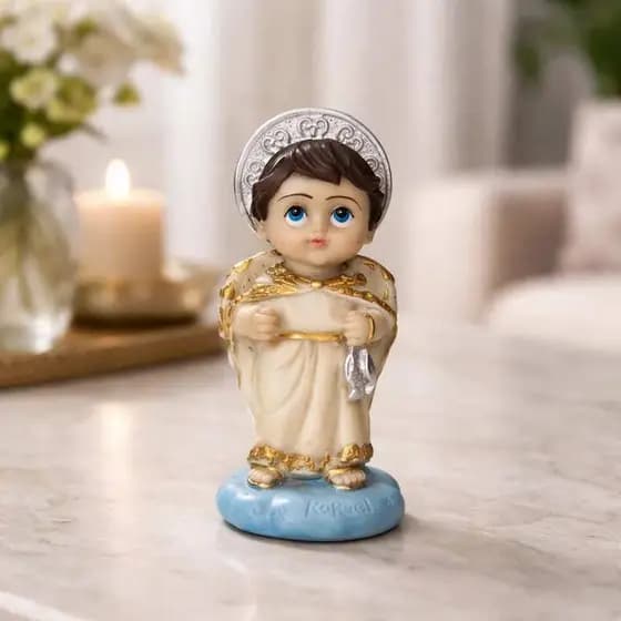 Imagem Arcanjo Rafael Infantil 10cm Resina Decorativa