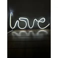 luminária led love painel led neon 35x15cm
