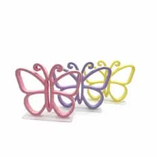 kit Enfeite Decorativo Borboleta Vazada para Mesa e Prateleira Infantil
