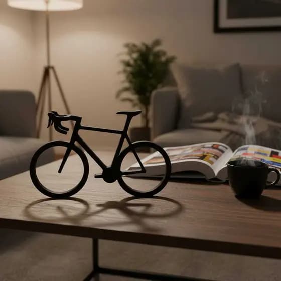 Bicicleta Decoração Quarto Sala Escritório Presente Impressão 3D