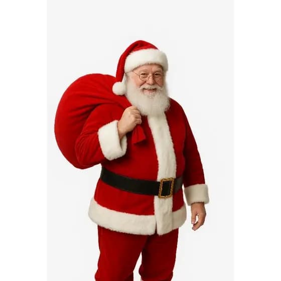 fantasia do papai noel de luxo veludo MAIS BARRIGA
