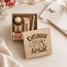 Kit 10 Caixinhas MDF Decoradas 12x12x5 Lembrancinha Dia dos Professores Presente Professor Professora Escolar
