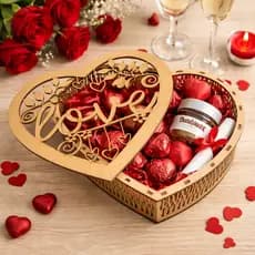 Caixa Coração MDF Tampa Vazada Love para Kit Presente Romântico 19 cm Pronta Entrega Caixa Decorativa