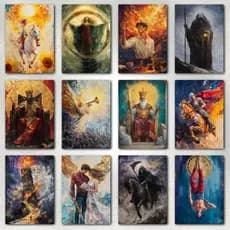Tarot Quadro Decorativo - As Principais Cartas, Arte Expressionista - Escolha sua Favorita 24 opções