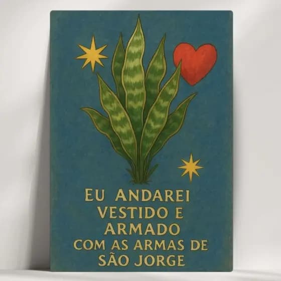 Quadro Decorativo Orixá - São Jorge! - Umbanda, Candomblé com mensagens!