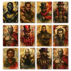Exú - Quadro Decorativo - Os Mais Cultuadas - Coleção Rabiscos Umbanda /Candomblé Exclusivo