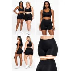 Short Legging Feminino Suplex Cintura Alta Zero Transparencia