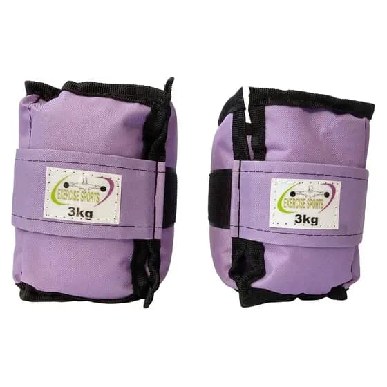 Caneleira / Tornozeleira 3 Kg - O Par Academia Lilás