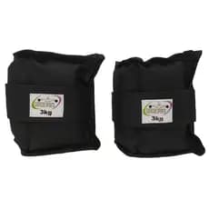 Caneleira / Tornozeleira 3 Kg - O Par Academia Preta