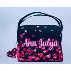 Maleta térmica corações personalizada