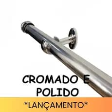 Kit Varão P/ Cortinas 3,00 Metros 28mm (Grosso) Alumínio não enferruja