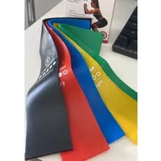 Kit 5 Faixas Elásticas Para Exercícios Multifuncional Yoga Fisioterapia e Treino