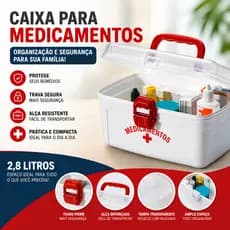 Maleta Para Medicamentos 2,8 Litros Nitron Organizador Prático Com Alça Compacta E Resistente