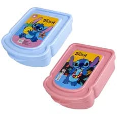 Sanduicheira Stitch Porta Lanche Infantil Escolar Plástico Livre de BPA