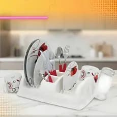 Escorredor de Louça Plástico Rattan Nitron Compacto Prático e Ideal para Cozinha Alta Durabilidade
