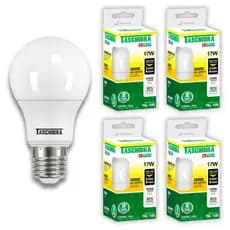 Kit 5 Lâmpada Led 17w Forte Sala Cozinha Quarto 6500K 4000K 3000K Bivolt Tkl 100 Taschibra