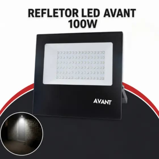 Refletor Led 100w Holofote Prova D'água Resistente Alumínio Bivolt 110/220v Avant