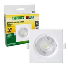 Spot de Led 7w Embutir Luminária Teto Alltop Par20 Quadrado 6500K 4000K 3000K Bivolt Taschibra