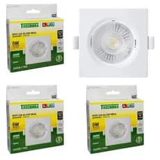 Kit 4 Luminária Teto Led Spot 5w Embutir Quadrado Direcionável Taschibra Bivolt 3000K 6500K 4000K