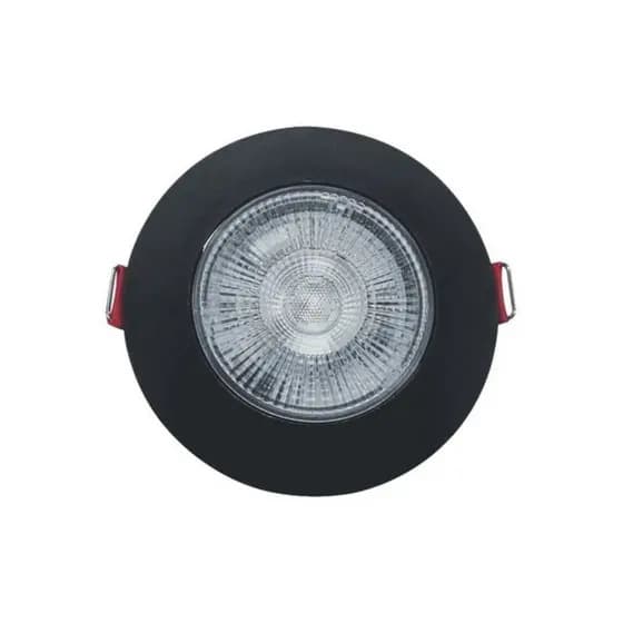 Spot de Led 5w Embutir Authentic Preto Redondo Luminária Teto Gesso Sanca Bivolt Avant