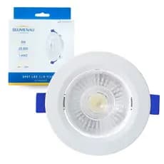 Kit 2 Spot LED Luminária Teto Luz Embutir Redondo 8W Direcionável Bivolt Blumenau Iluminação Enfeite