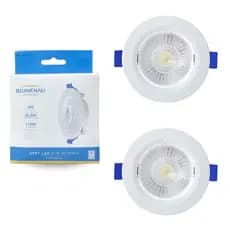 Kit 2 Spot Led 6W Embutir Redondo Gesso Forro Sanca Direcionável Dicróica Bivolt Blumenau