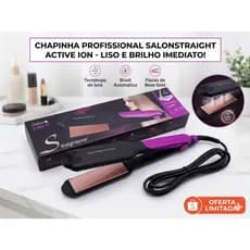Chapinha Profissional 220°C Bivolt Prancha Alisadora Cerâmica Anti Frizz Efeito Salão
