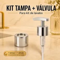 Kit Válvula Dosadora Sabonete Liquido com Tampa para Difusor de Ambientes Kit Acessórios para Lavabo