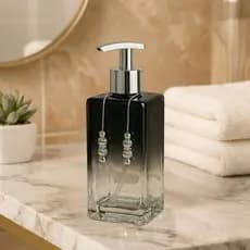 Lavabo Porta Sabonete Líquido Porta Alcool Gel Porta Detergente 250ml Squere Frasco De Vidro