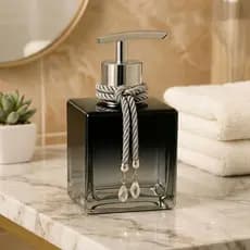 Frasco De Vidro Porta Sabonete Liquido Lavabo Cubo Luxo de 250ml Saboneteira Lavabo De Banheiro