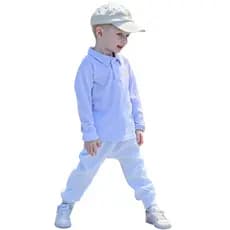 Calça Jeans de Bebê e Infantil Menino Branca Maternidade Roupa Batizado