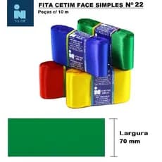 Fita Cetim Najar Nº 22 * Pç c/10m X 70mm