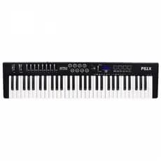 AMW P61X Teclado Black Controlador Midi USB com 61 Teclas PADs Faders e Knobs