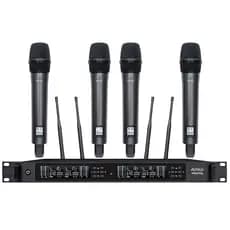 AMW AU6000 v2 Microfone sem fio Rack 4 canais Digital + Estojo