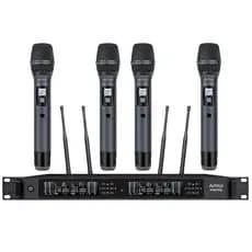 AMW AU5000 v2 Microfone sem fio 4 Canais Digital + Case
