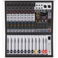 AMW AG8 v2 Mesa de Som 8 Canais 99 Efeitos DSP BT Interface USB e Faders de 100mm