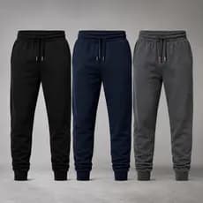 KIT 3 Calça Moletom Unissex de inverno peluciado e flanelado
