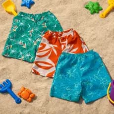 Kit 3 Short Tactel Bermuda Infantil Menino Moda Masculino Estampado Ótimo para Piscina Verão e Praia