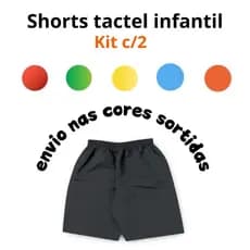 KIt 2 Bermuda Shorts Tactel Menino Infantil Juvenil Masculino Ótimo para o Calor e Dias de Lazer