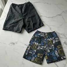 Kit 2 Bermuda Infantil Tactel Lisa + Estampada Confortável e Leve Ideal para Praia Piscina e Verão